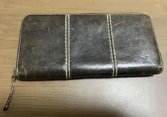 黒 レザー 長財布 ジッパー式のサムネイル