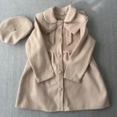 【美品 未着用】水通しのみ ベレー帽付 コート アウター ジャケット