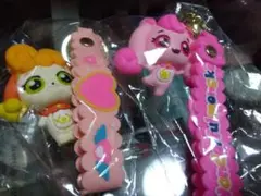 キャラクターキーホルダー ピンク＆オレンジ 2個セット