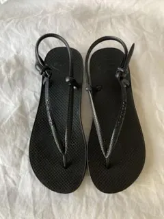 havaianas ハワイアナス サンダル 23.5cm ブラック細ストラップ