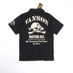VANSON ポロシャツ スカル MOTOR OILブラッククロスボーン髑髏新品のサムネイル