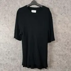STUDIOUS レーヨン混ニットT 日本製 黒のサムネイル