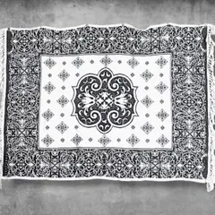 BOGO クラシック ラグ マット 古着 エスニック トライバル 総柄 モノクロ