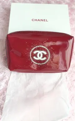 ★新品&激安&非売品 シャネルクリスマスコフレノベルティ赤ポーチ★