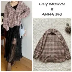 LILY BROWN ANNA SUI オーバーサイズ ネルシャツ チェック - メルカリ