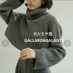 美品　ガリャルダガランテ カシミヤ混 ショートタートルニット ローゲージ グレーのサムネイル