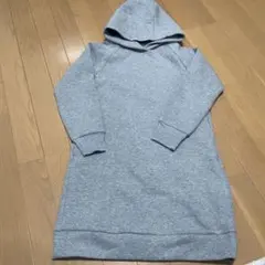 UNIQLO フード付きスウェットワンピース グレー 140cm