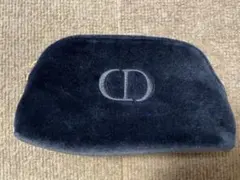Dior ネイビー ベルベット ポーチ