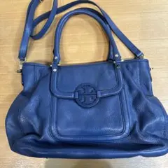 Tory Burch ネイビー ショルダー　トートバッグ