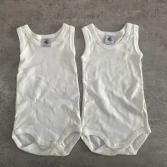 PETIT BATEAU オーガニックコットンタンクトップ 2枚セット 3m