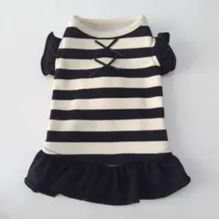 ストライプフリル犬服Ｓサイズ