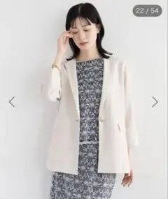 YECCAVECCA 【洗濯機洗い可】マシンウォッシャブルリネンライクジャケットのサムネイル