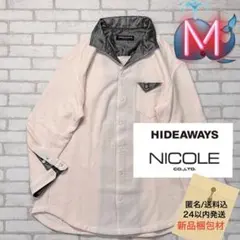 ■HIDEAWAYS NICOLE 七分袖 メッシュ＆シルバー切替シャツのサムネイル