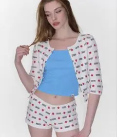 CRANK SEOUL 花柄リブ半袖Tシャツ パンツ セットアップ - メルカリ