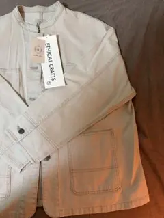 【新品未使用】Samansa Mos2 ノーカラージャケット ベージュ