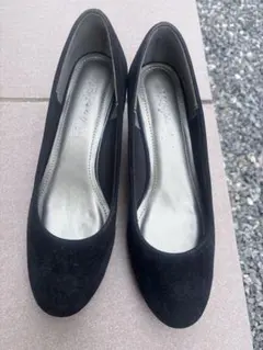 黒 スエード パンプス 5cmヒール