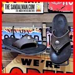 The sandalman サンダルマン バーガンディトングサンダル 赤茶 10