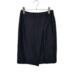 1434 【クードシャンス】 スカート　ひざ丈　黒　シンプル　日本製