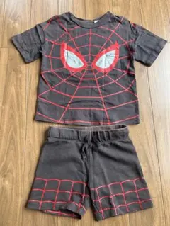 H&M スパイダーマン 半袖Tシャツとショートパンツセットアップ100cm