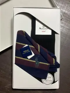 父の日に贈れる！笑　新品未使用品　ラルフローレンハンカチ　アクアスキュータム靴下