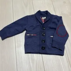 ネイビー ボタン付きカーディガン 70サイズ