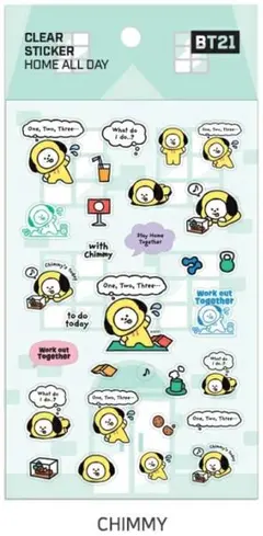 BT21CLEARSTICKER[Home all day]チミ― 10枚セット