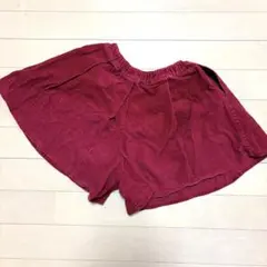 美品　コムサイズム　130サイズ キュロットスカート　コーデュロイ　ダークレッド