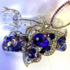 8000記念作品❣️超ゴージャス　ビジュー　ヘアクリップ　スワロフスキー