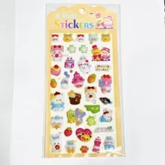 新品 ボンボンドロップシール 立体シール ケーキ うさぎ くま 絵の具