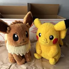 ポケセン 正規品 クラシックボア ぬいぐるみ ピカチュウ イーブイ セット売り