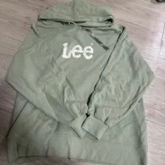 Lee グリーン フード付きパーカー L