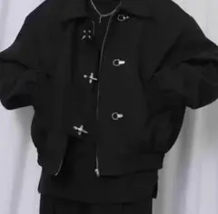 ファイヤーマンジャケット　短丈　ブラック　y2k