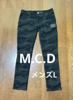 MCD ロングパンツ 迷彩 カモフラ柄 裏起毛 メンズ L
