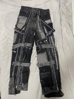 mm:option ミリオプション リメイク デストロイ ダメージ デニム mm:option×XU】all damage color denim pants | OUR BRAND,MM