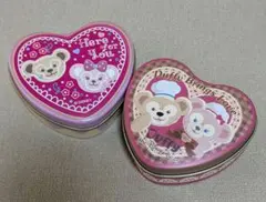 ディズニーリゾート ☆ シー ダッフィー キャンディ ハート型 空き缶 空き容器