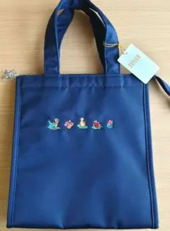 新品未開封】学校フェイラー FEILER 青チェック 巾着バッグ 良柄 