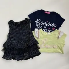 ❤️女の子3点セット❤️Gemeaux H/R 西松屋キッズ トップス 120cmのサムネイル