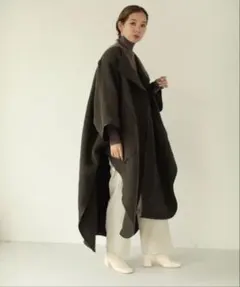 トゥデイフル　メルトンウールガウンコート