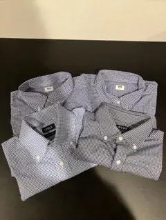 ONLY PLST ユニクロ　ギンガムチェック柄 ボタンダウンシャツ 4枚セット
