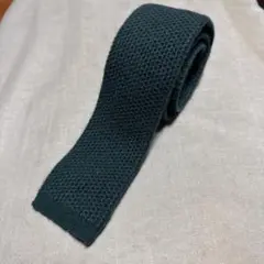 フェアファクス ニットタイ（ダークグリーン無地）