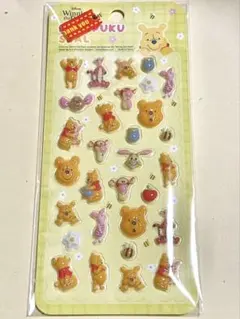 くまのプーさん　ディズニー　ボンボンドロップ　シール　ぷっくり　固め