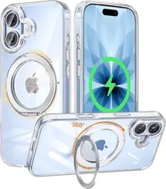 iPhone 17 ケース Magsafe対応 360°回転 スマホケース