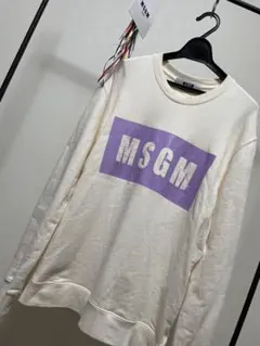 エムエスジーエム 長袖カットソー 切替 ナイロン M 白 茶系 - メルカリ