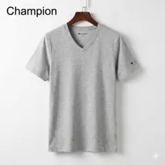 Champion 綿100% VネックTシャツ カットソー グレー メンズ 定番