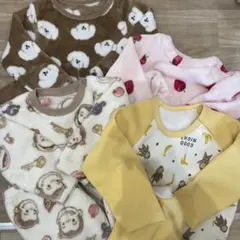 【まとめ売り】ベビー もこもこ 冬用パジャマ 90-95