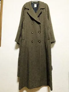 HAREハレ2WAYチェックロングコートFREE ハイネックベルト付き トレンチ 