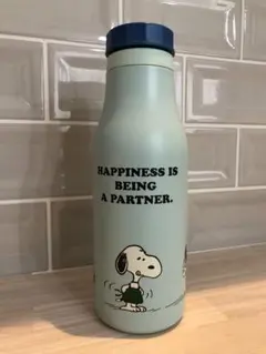 ステンレスロゴボトル PEANUTS ブルー 473ml