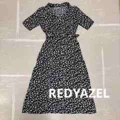 レディアゼル　花柄ワンピース　ネイビー