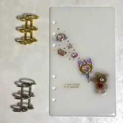 ✨ayu128 様専用✨A6 アクリルレジンバインダー　リング付き　韓国　貯金