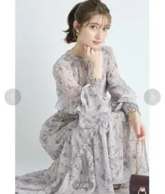 新品未使用 アプワイザーリッシェ ニュアンスフラワープリントワンピース